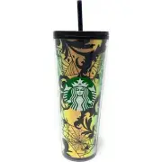 Starbucks 2021 Exclusive Halloween Gold Embossed Spiderweb Tumbler 20 Oz. NWT