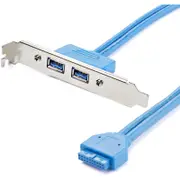 StarTech.com 2 Port USB 3.0 (5Gbps) A Female Slot Plate Adapter - Add 2 USB 3.0 A Female Ports to the Back