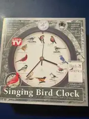 SINGING BIRD CLOCK 25TH ANNIVERSARY EDITON BIRDS OF N AMERICA INCLUDES POCKET