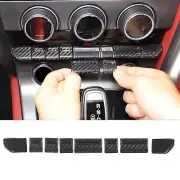 Real Carbon Fiber A/C console Button Trim Cover Set Fits Jaguar F-type 2013-2023 (for: Jaguar)