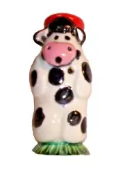 ++=Cow H*65 -9.2214 Ceramic Red Bonnet Cute Cow Pie Vent