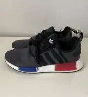 New Adidas Size 8 Men’s NMD R1 Originals Black Blue Red |HQ4452|