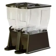 Carlisle Beverage Dispenser 3-Gal Double Reservoirs Polycarbonate Clear/Black