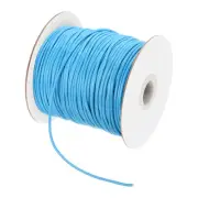 Sky Blue 2mm Waxed Cord 98 Yard Wax Bead Thread String for Jewelry Making