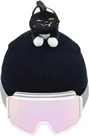 Ski Helmet Cover - Helmet Cover | Washable Ski with Cat Design | Snow | Waterproof, Snowproof & Adjustable Protective Cover for Skiing & Snowboarding Helmets