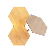 3PC Nanoleaf Elements Wood Look Expansion Pack Hexagon w/Wall Mounting Plates