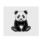 2 x 'Panda Bear Cub Sitting' Lens Cleaning Cloths (LC00026159)