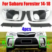 4x Foglight Garnish Bumper Lamp Cap Frame Grille Trim For Subaru Forester 14-18 (for: Subaru)