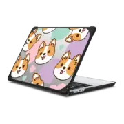MacBook Air 13-inch (M2 - M4) Bounce Case Corgi with Pastel Hearts - Cute Corgi - Kawaii Animal Dogs