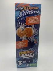 Nerf Super Soaker Balls Reusable Water 3-Pack Hydro Quick Refill New