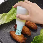 Oil Brush 2-in-1 Baking Grill Seasoning Brush Barbecue Oil Brush Silicone