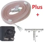 INDOOR FM RADIO DIPOLE ANTENNA T TYPE WITH 75 OHM COAX CONNECTOR BALUN NEW