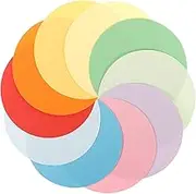 Round Cutouts Paper 100sheets 10cm Assorted Color Circle Shaped Cut Outs Cardboard Round Die Cut for Bulletin Board Decorations Kids DIY Craft Projects