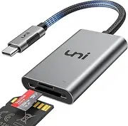 uni USB C SD Card Reader, External Memory Card Adapter Nylon Braided, OTG, High-Speed for SDXC/SDHC/microSDXC/SD Compatible with Android Galaxy S21, Tablet, MacBook Pro/Air