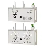 Large Wireless Router Rack Living Room Wall-Mounted WiFi Storage Box Decoration