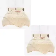 NNEAGS 2X 200cm Creamy White Fur Fuzzy Super Soft and Cozy Fluffy Throw Blanket