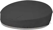 Waterproof Daybed Cover Round – Windproof Garden Furniture Protector, Black Uv Fabric | Uv Protection Fabric, Outdoor Patio Sofa Cover with Elastic for Table Chair Set Protection