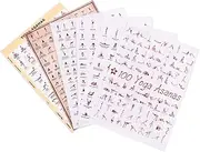 EXHUMKY 6Pcs Yoga Poster Delicate Canvas Wall Art for Home Decor Workout Fitness Creative Yoga Poses Pictures Family Friends