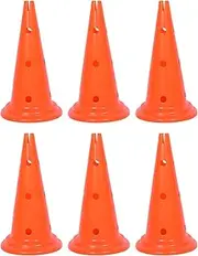 Zxpjkyu 6X Agility Obstacle Cones Sports Training Cone 27.5cm X 50cm Brand Cones with Holes Agility Cones Soccer Cones for
