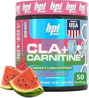 BPI Sports CLA + Carnitine Dietary Supplement 50 Serve, Watermelon Freeze, Watermelon Freeze 300 grams