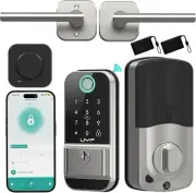 WiFi Smart Lock for Front Door: Silver Keyless Entry Door Lock Deadbolt