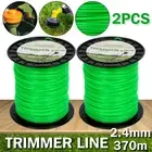 NEW 2.4mm x 370M Trimmer Line Whipper Snipper Cord Brush Cutter Brushcutter 2PCS