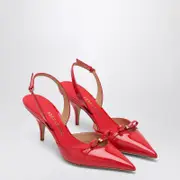 [Ferragamo] Gylla 70 Slingback In Flame Red 6 US Red