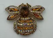 Bumble bee and Flowers Pin Brooch PURPLE, GREEN, ORANGE, SILVER, PINK