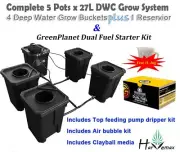 Green Planet Starter kit & 5 pots 27L DWC Deep Water Culture System Square