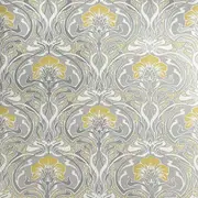 Crown Archives Flora Nouveau Wallpaper Yellow