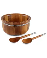 Namb Braid Round Salad Bowl With Servers