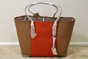 NWT MICHAEL Michael Kors Jet Set Travel Center Stripe Medium Tote MSRP $298