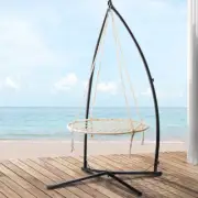 Lightweight Kids Hammock Chair Outdoor Garden Hanging Seat W/ Steel Frame Stand