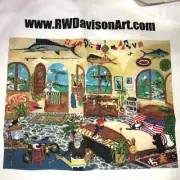 NEW RW Davison Art Surf Rat Reusable Canvas Tote Bag Human Trafficking Coalition