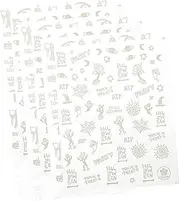 Nail Art Stickers for Women 6 Sheets Halloween Glow Dark Nail Wraps Easy to Apply Nail Decals