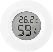 Thermometer Hygromete - Digital Temperature Humidity Meters | Round Digital Hygrometer Gauge with 10-Second Refresh | Compact Humidity Monitor for Greenhouse, Garden, Fridge, and Indoor Use
