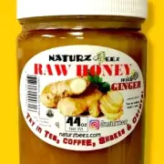 RAW HONEY with GINGER 2.75 Lbs 44oz 1.25kg 100% PURE USA HONEY in Glass