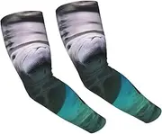 [FHEDVBN] Animal Sea Arm Sleeves Compression Arm Covers for Men Women Outdoor Sun Sleeves Cooling Sports Sleeve, Black