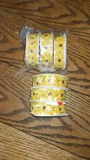 Simplicity 7/8"" yellow brown VENICE Daisy Chain" Trim by Simplicity 6 rolls