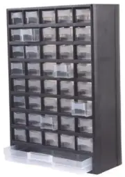 DURATOOL wall/desk compartments 41-drawers tools box parts sewing arts crafts