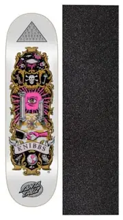 Santa Cruz Knibbs Cryptic Deck 8.5x31.60 +Jessup Ultra Grip