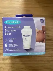 NEW UNOPENED BOX Lansinoh Breastmilk Storage Bags, 100 count