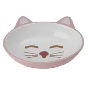 Petrageous Here Kitty Ceramic Cat Bowl Oval Pink 13cm