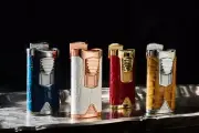 Rocky Patel Statesman Silver W/Camel Leather Torch Lighter Lifetime Warranty