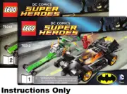 NEW INSTRUCTIONS ONLY LEGO BATMAN: RIDDLER CHASE 76012 book 1+2 from set