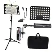 Sheet Music Stand with Light & Phone Holder, 57" Music Stand for 33-57inch