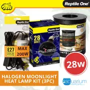 Reptile One Halogen Moonlight Heat Lamp Kit 28W (3pc)