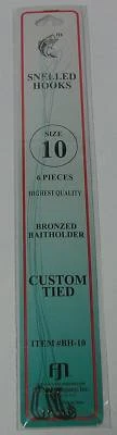 DOLPHIN Snelled Baitholder Hooks BH-10 (6PK) Size 10 (6 Packages)