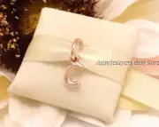 NEW Pandora Letter C Alpha Initial Rose Charm 782472C01 Retired & Authentic