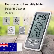 LCD Digital Thermometer Hygrometer Alarm Calendar Outdoor Humidity Meter